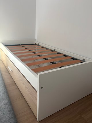 Cama nido blanca mate y natural Banak