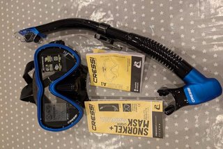 CRESSI A1 Anti Fog+Epsilon SPE Dry Set Snorkeling