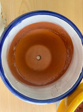 Juego de 3 macetas de cerámica decoradas