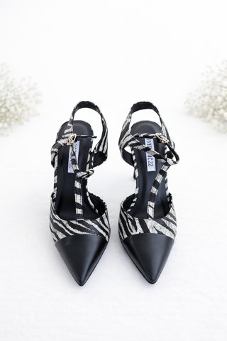 Décolleté donna zebra tacco alto