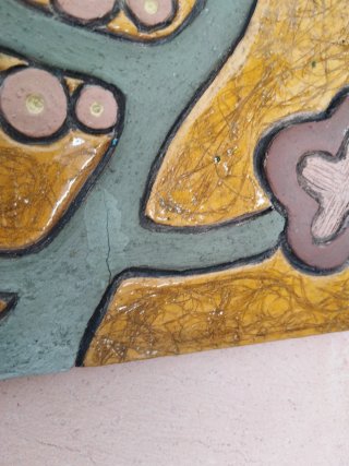 Mural artesanal de cerámica