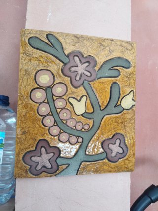 Mural artesanal de cerámica