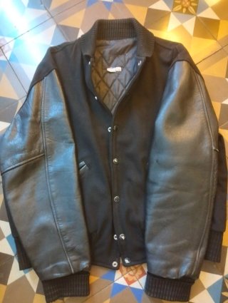 Chaqueta Lana Estilo USA Negra