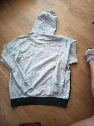 Sudadera Vans Gris y Verde Talla S