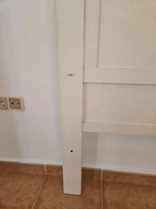 Cabecero de madera blanco