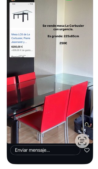 Mesa Le Corbusier 225x85cm