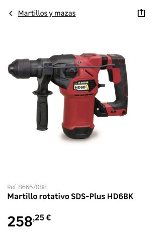 Martillo rotativo Stayer de 6J.