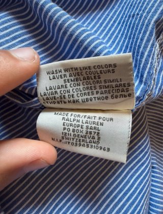 Camicia Ralph Lauren righe blu e bianche