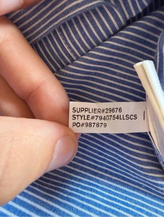 Camicia Ralph Lauren righe blu e bianche