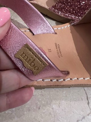 Menorquinas niña Mibo glitter rosa