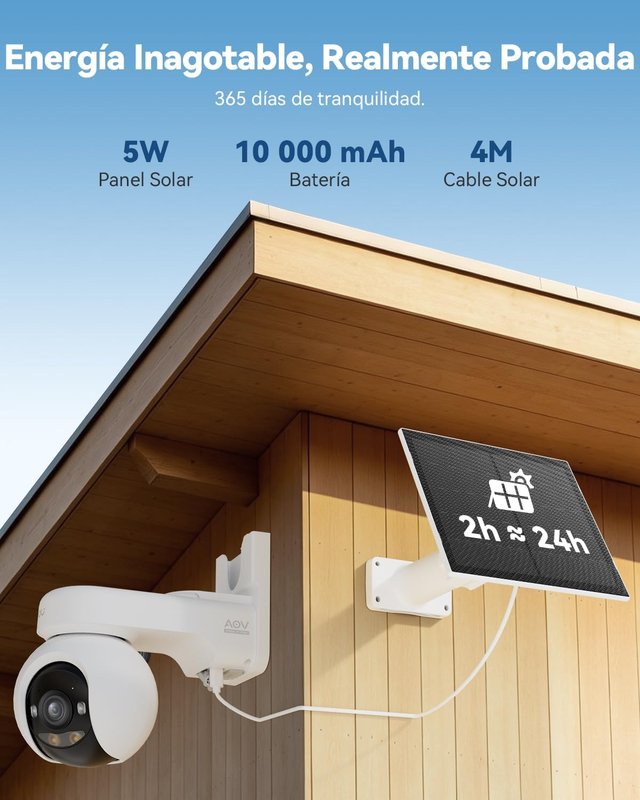 Fotocamera di Sorveglianza 6MP WiFi Solare Esterna 10000mAh