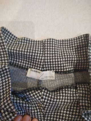 Pantalón palazzo con estampado cuadros vichy