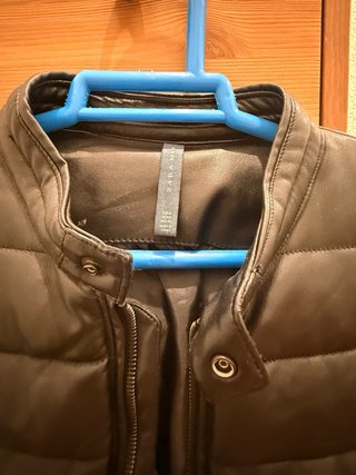 Cazadora Polipiel Zara Hombre Negra