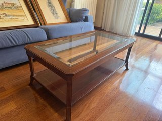 Mesa de centro madera y cristal
