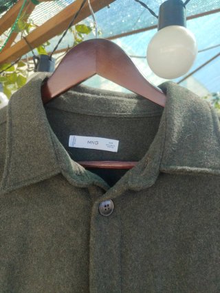 Chaquetón Mango Verde Hombre