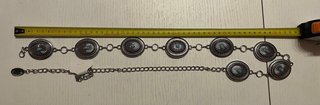 Cintura catena argentata con turchese