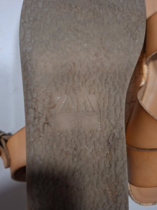 Sandalias Beige/Marrón Cuña