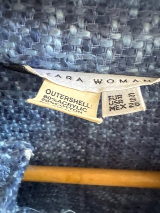 Chaqueta Tweed Azul Mujer