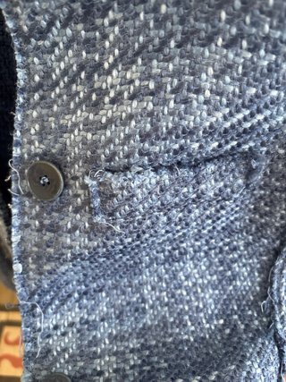 Chaqueta Tweed Azul Mujer