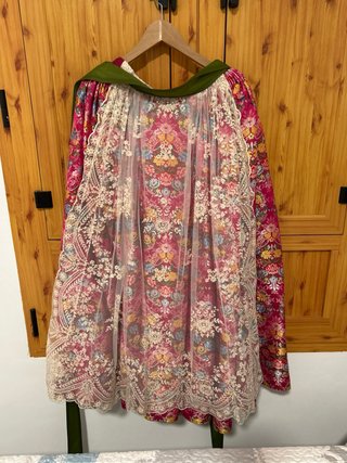 Traje Fallera Niña fresa,