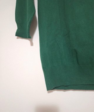 Jersey fino cuello alto manga corta verde