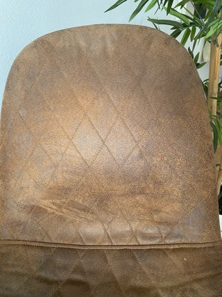 Silla vintage polipiel acolchada