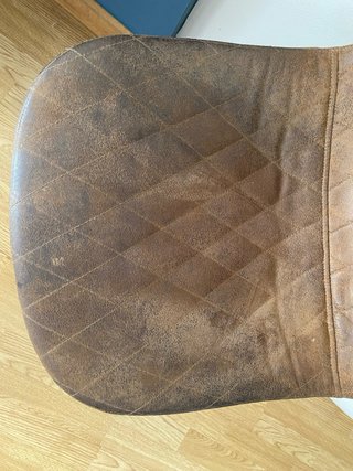 Silla vintage polipiel acolchada