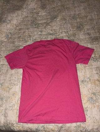 Maglietta Vans rosa acceso scacchiera logo