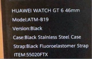 Huawei Watch GT 6 Negro/Dorado