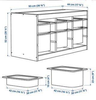 Mueble infantil Trofast IKEA pino 6 cajones