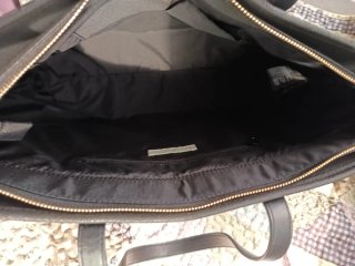 Bolso Grande Negro y Dorado Polipiel