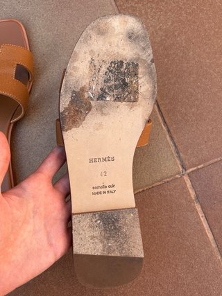 Sandali Hermes H Beige/Marrone