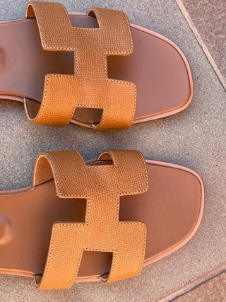 Sandali Hermes H Beige/Marrone