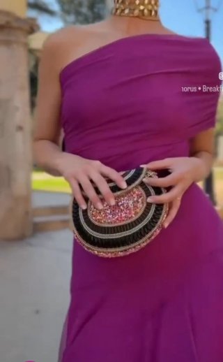 Vestido de fiesta morado talla única