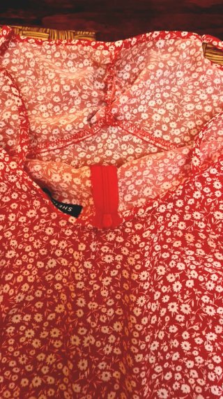 Vestido estampado floral chica