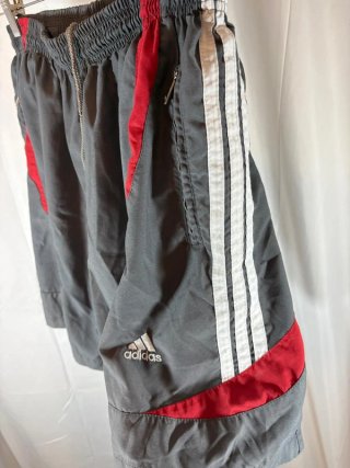 Adidas Shorts Vintage 90s Y2K Gris Rojo XXL