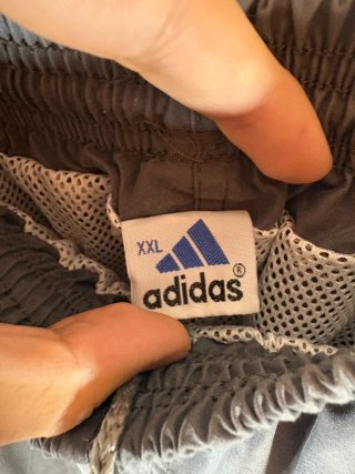 Adidas Shorts Vintage 90s Y2K Gris Rojo XXL