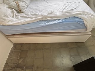 Canapé abatible blanco 135x190cm