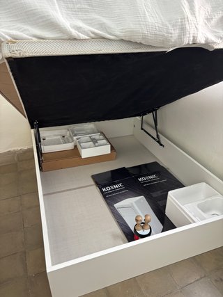 Canapé abatible blanco 135x190cm