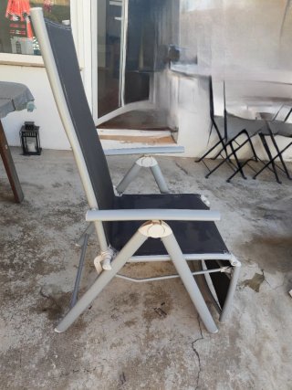 Silla de jardín Florabest aluminio 58x110x67