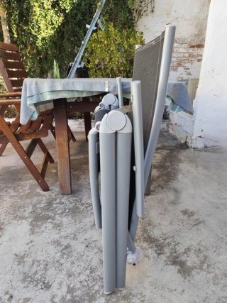 Silla de jardín Florabest aluminio 58x110x67