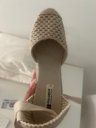 Alpargatas cuña 8cm beige