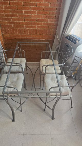 Mesa Hierro Forjado 1.60x0.90 Recogida cambrils (