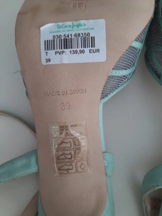 Sandalias Argenta fiesta plateadas y turquesa