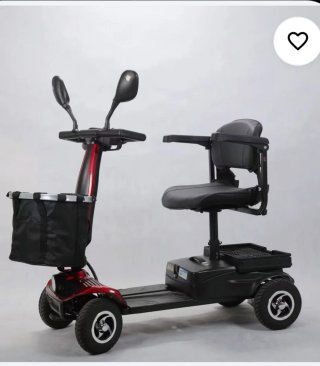 Scooter movilidad reducida negro/rojo. Nuevo