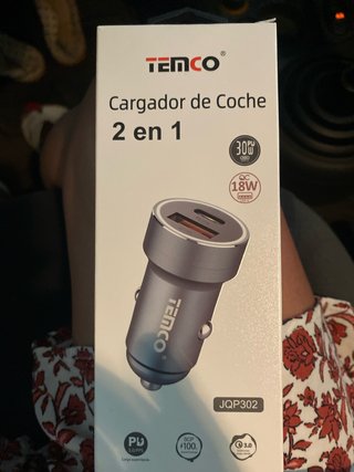 Cargador Coche TEMCO 2 en 1 30W