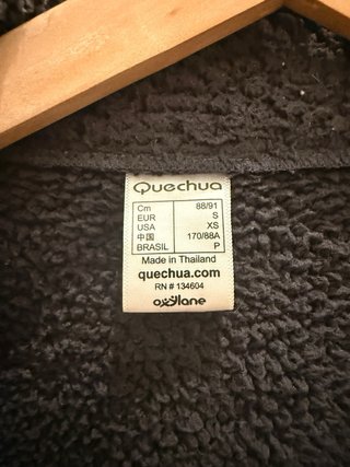 Chaqueta Quechua Hombre Repelente Agua Beige/Gris