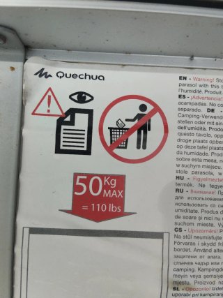Tavolo da campeggio pieghevole in alluminio