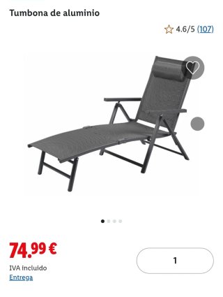Tumbona Plegable sin estrenar