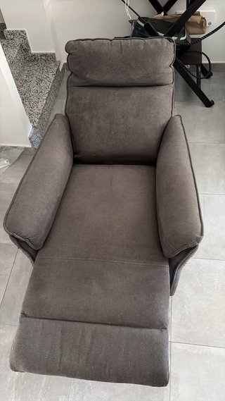 Poltrona relax manuale grigio scuro